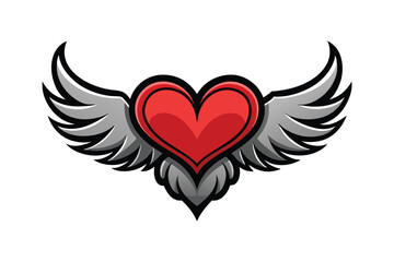 winged heart with wings
