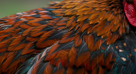 Obraz premium Abstract Close Up Display Of a Rooster Feathers For Art Or Decoration