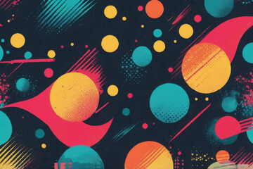 Abstract color pattern in graffiti style with elements of urban modern style bright quality illustration for your design