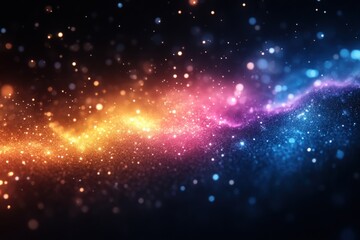 Fototapeta premium Abstract cosmic background with colorful nebula and stars in deep space.