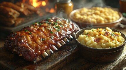 Juicy ribs cheesy pasta combo pictures