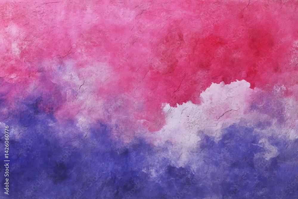 Poster Colorful abstract textured background with pink and blue hues in a soft gradient effect