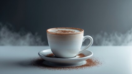 Hot latte with rich froth and strong aroma