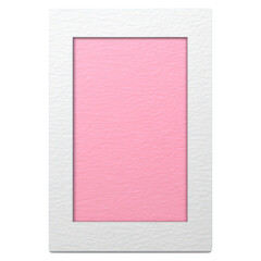 Fototapeta premium Blank Pink Frame Mockup for Photos and Artwork Display, isolated on transparent background.