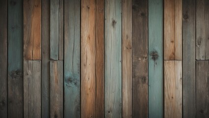 Naklejka premium Vintage color wood plank texture and backdrop