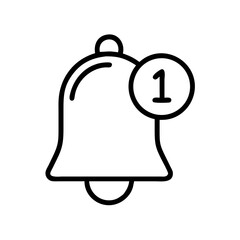 Obraz premium Notification Bell Vector Icon with Alert Symbol