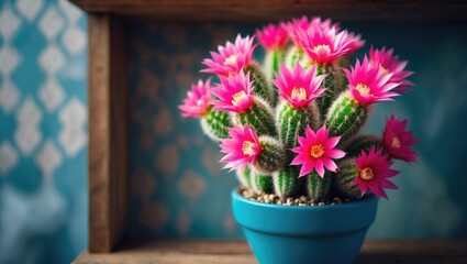 A festive Christmas cactus bursting with vibrant blooms
