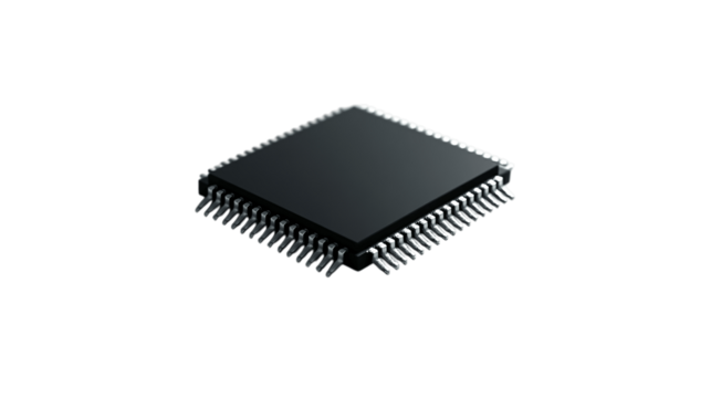 High-resolution image of a single chip tag, centered on white background with no other objects --ar 16:9