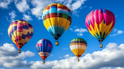 Naklejka premium parachutes in the air.