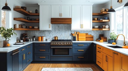 Modern kitchen showcasing bold style pictures