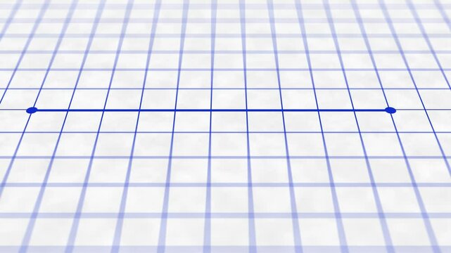 A Graph Paper with two points - Blue Ink Version B