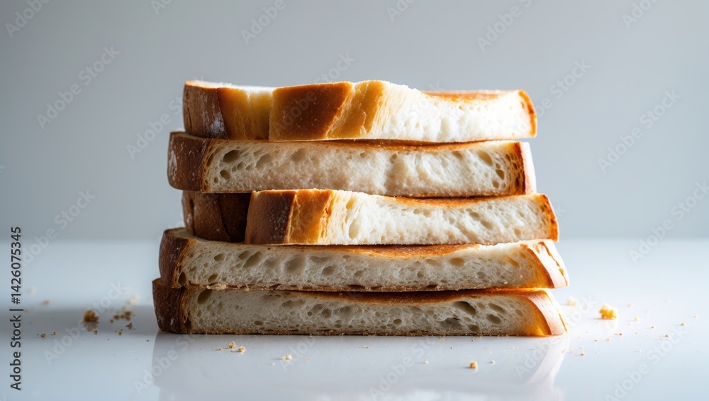 Poster toast bread slices against a background
