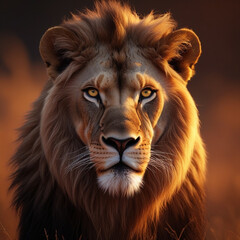 Fototapeta premium portrait of a male lion