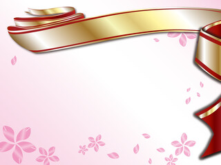 リボンフレーム（桜）