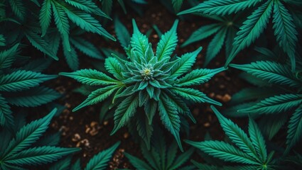 Bird's-eye view of a blooming plant