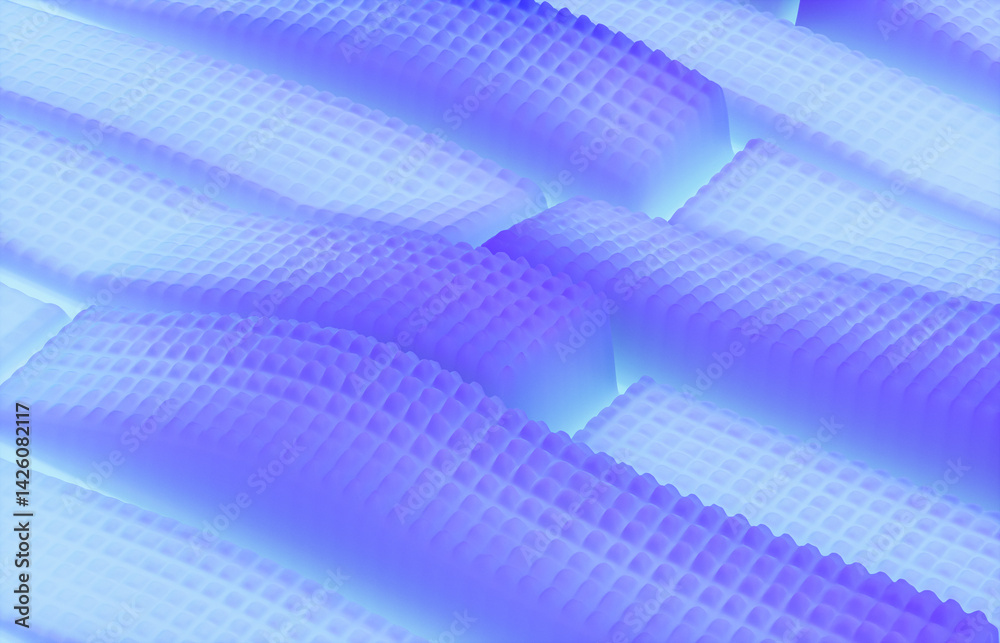 Poster Abstract futuristic geometric pattern background. 3d rendering