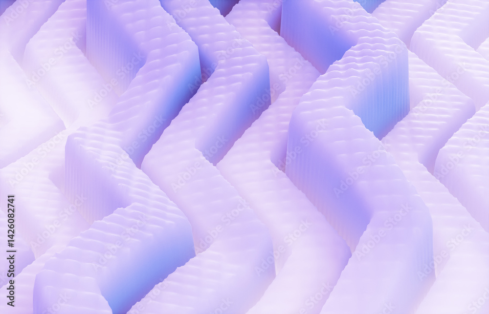 Poster Abstract futuristic geometric pattern background. 3d rendering