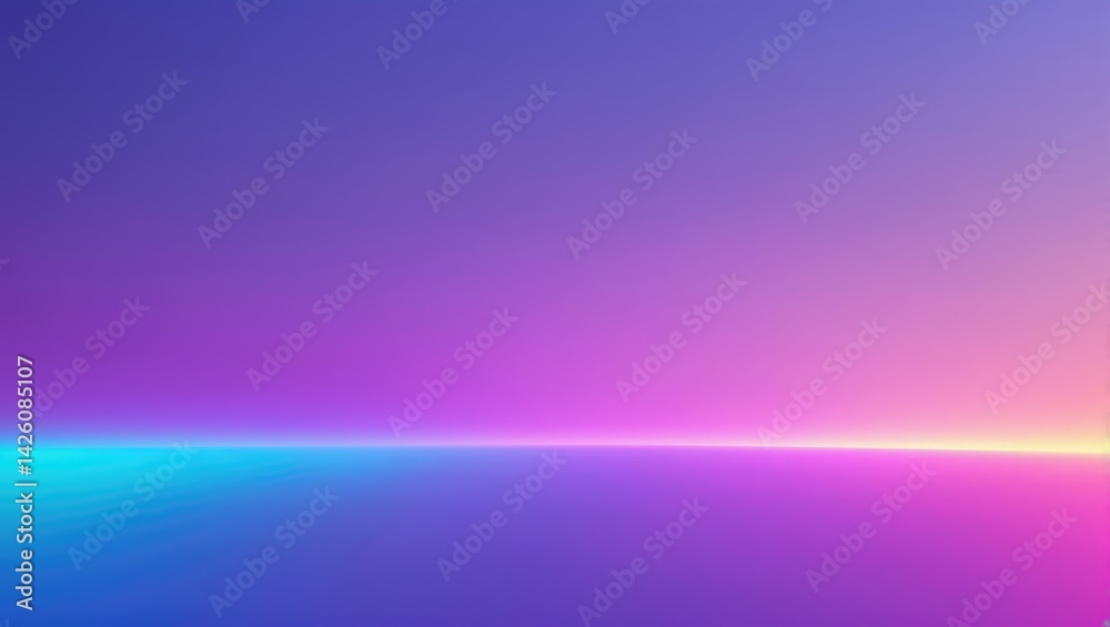 Poster Vivid neon color gradient with blurred fluorescent background and defocused ultraviolet glow in a modern minimal abstract overlay.