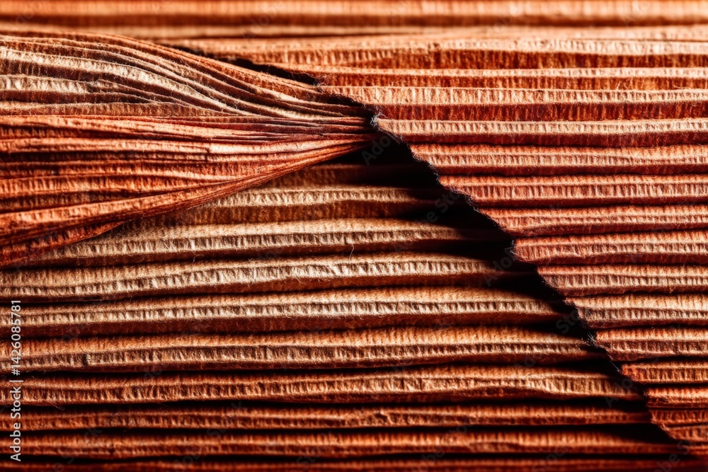 Poster Close-up view of textured fabric showcasing folded layers and rich color variations highlighting craftsmanship and material quality