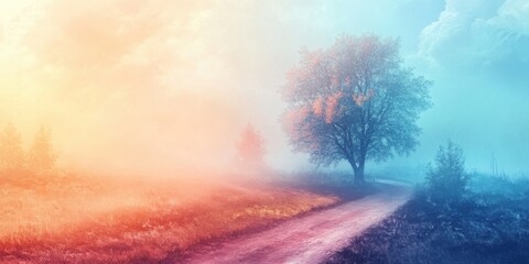 Naklejka premium Pastel stroke background with a rising fog path effect