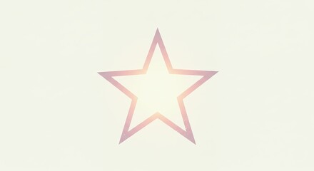 Obraz premium Simple pale pink glowing star graphic design