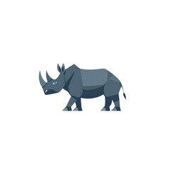 Fototapeta premium Geometric Rhino Illustration Low-Poly African Wildlife Design
