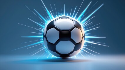 Obraz premium Intense soccer energy boost