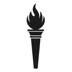 Collection of Classic Torch Silhouettes, Olympic torch vector illustration