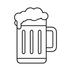 beer mug icon, beer mug line art - simple line art of beer mug, perfect for beer mug logos and icons