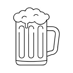 beer mug icon, beer mug line art - simple line art of beer mug, perfect for beer mug logos and icons