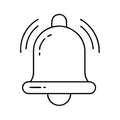 bell icon, bell line art - simple line art of bell, perfect for bell logos and icons