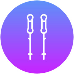 Trekking Poles Icon