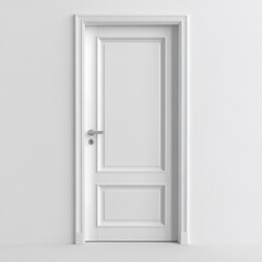 white door in white wall