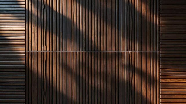 Ribbed surface of pool decking with dark wood texture.