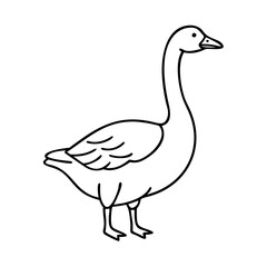 canadian goose icon, canadian goose line art - simple line art of canadian goose, perfect for canadian goose logos and icons
