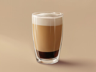 Fototapeta premium Latte Macchiato in einem Glas 