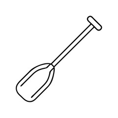 canoe paddle icon, canoe paddle line art - simple line art of canoe paddle, perfect for canoe paddle logos and icons
