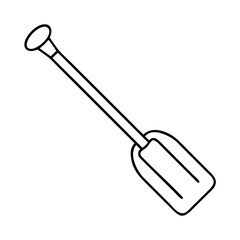canoe paddle icon, canoe paddle line art - simple line art of canoe paddle, perfect for canoe paddle logos and icons