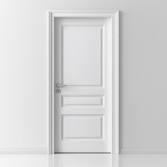 white door with white wall