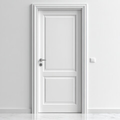 Naklejka premium white door with white wall