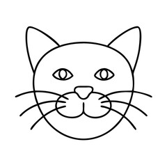 cat whiskers icon, cat whiskers line art - simple line art of cat whiskers, perfect for cat whiskers logos and icons