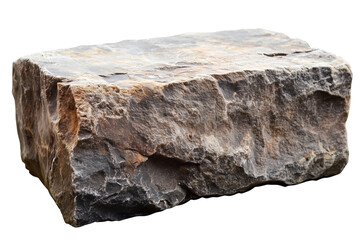 Stone Rock Block Isolated on Transparent Background. Stone Block, Stone Rock cutout.