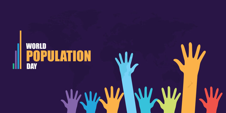 World population day. July 11. Vector illustration, banner, greeting card or poster of world population day.