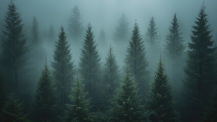 Fototapeta premium Stunning Mist in the Woods