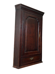 old wooden cabinet isolated