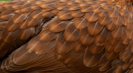Detailed Close Up Of Brown Plumage Of A Bird For Creative Use