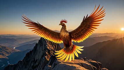 Fototapeta premium golden eagle in the sky
