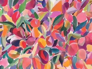Kaleidoscope of colorful leaves and berries