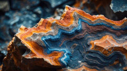Naklejka premium Surface Mineral Concomitant in Industrial Mining of Hematite
