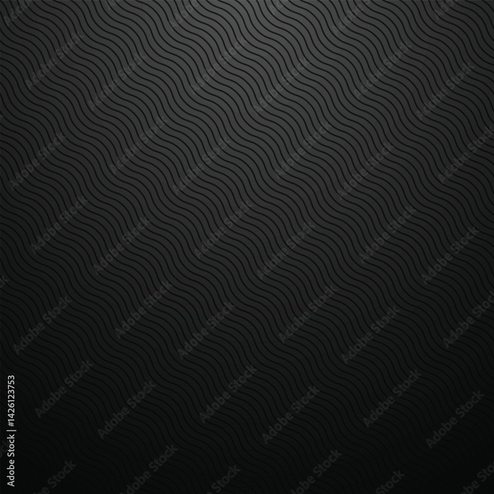 Poster undulating black waves create a subtle textured background